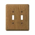 Livewire Contemporary Wood 2 Toggle Wall Plate Medium Oak LI152572